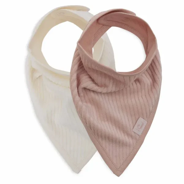 Pack x2 Baberos bandana SLAB | VELVET RIB WILD ROSE IVORY