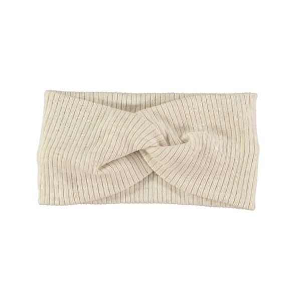 Turbante nudo canalé QUEEN Sand