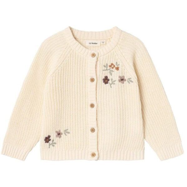 Cárdigan beige flores | FEMLEN KIDS