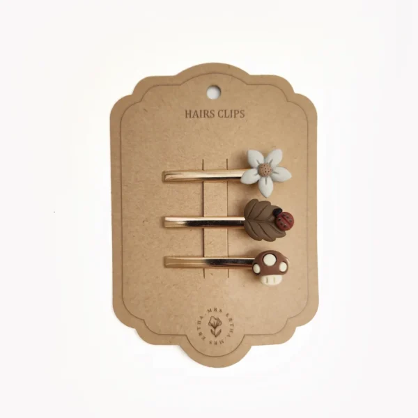 Pack x3 clips | Mushroom + Flower + Leaf