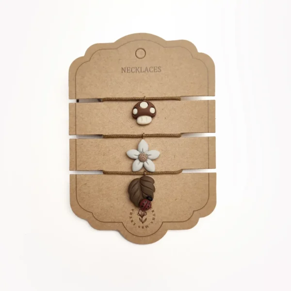 Pack x3 collares | Mushroom + Flower + Leaf