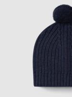 Gorro de punto con pompón | Navy Blue - Imagen 3