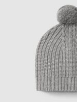 Gorro de punto con pompón | Gris - Imagen 2