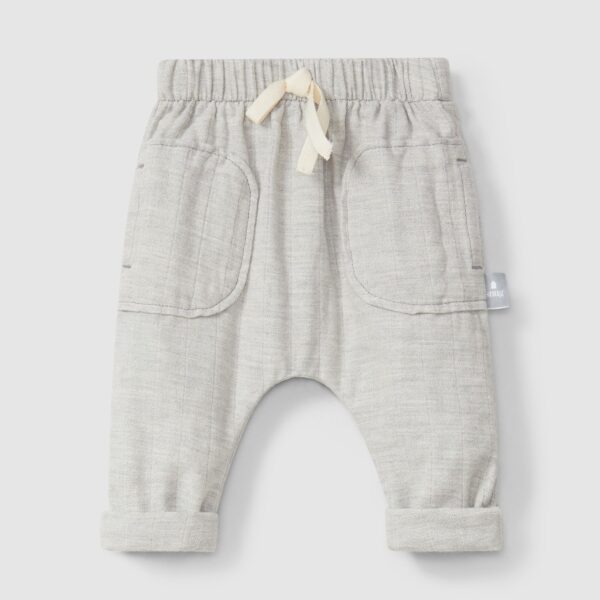 Pantalón de triple gasa | Gris