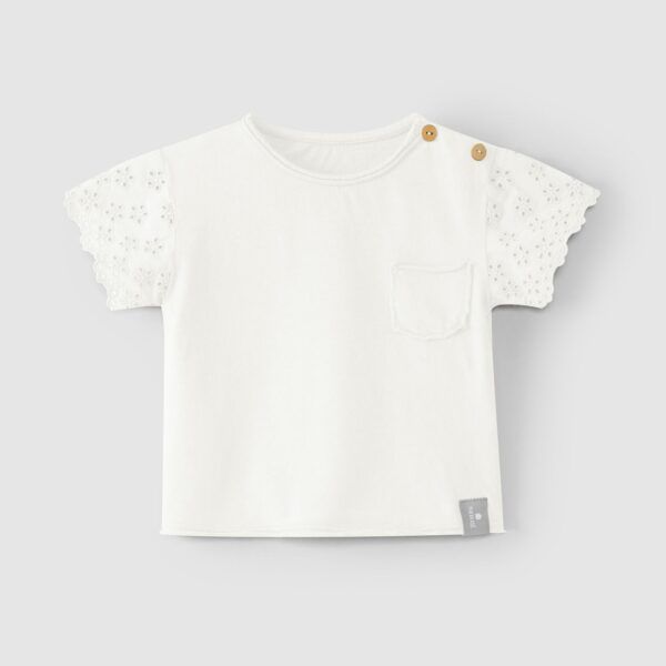 Camiseta troquelada baby | Blanca