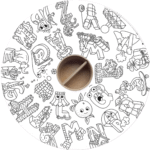 Recarga de 20 hojas para colorerar - OMY- The Drawin'table Home Edition