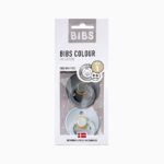 Pack 2 Chupetes BIBS Round 0-6M | Iron/Baby Blue - Imagen 4