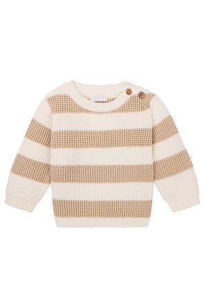 c39b6d_57c57476dba44c3dbfdf9a53e25a7427mv2 Jersey rayas l BEIGE CAFE OZONA - Imagen 1