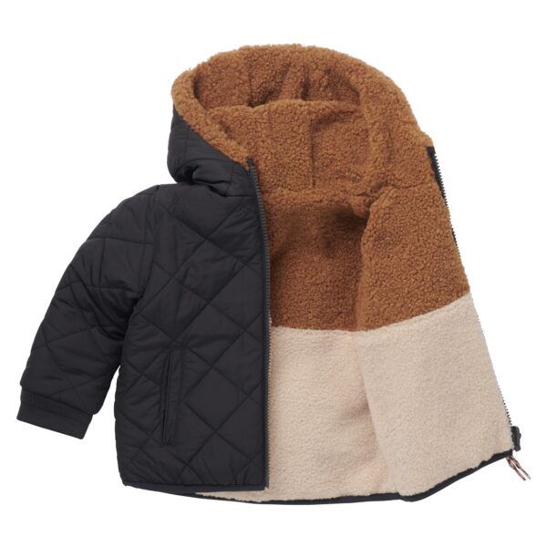 Abrigo reversible peluche JETMORE | Negro