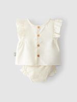 Conjunto volantes terry y lino niña - Imagen 2
