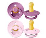 Pack 2 Chupetes BIBS Round 0-6M | Lavender/Baby Pink - Imagen 2