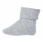 Calcetines canalé l LANA DE MERINO l GRIS CLARO 491