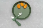 Juego de cubiertos | Acero y silicona | DINO VERDE - Imagen 2