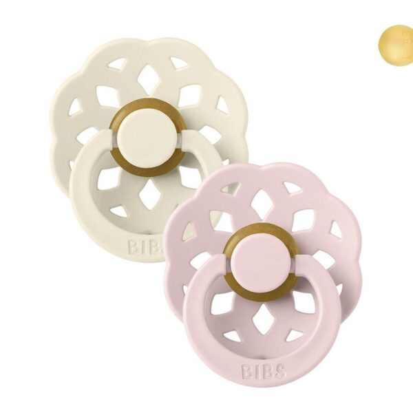 Pack 2 Chupetes BIBS De Lux 6-18M | Boheme Ivory/Blossom