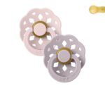 Pack 2 Chupetes BIBS De Lux 0-6M | Boheme Blossom/Dusky Lilac