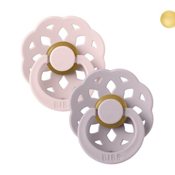 Pack 2 Chupetes BIBS De Lux 6-18M | Boheme Blossom/Dusky Lilac