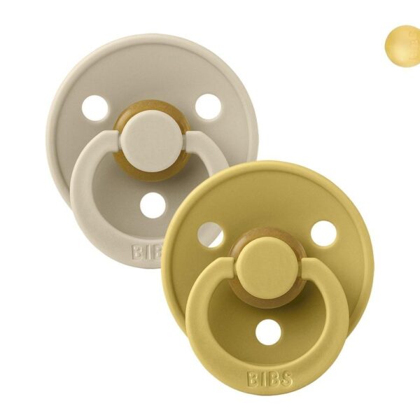 Pack 2 Chupetes BIBS 0-6M |  Vanilla/Mustard