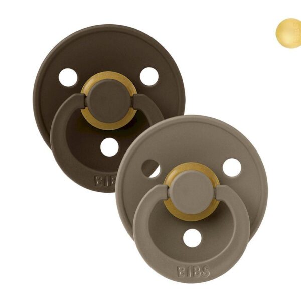 Pack 2 Chupetes BIBS 0-6M | Mocha/Dark Oak