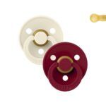 Pack 2 Chupetes BIBS Round 0-6M | Ivory/Ruby