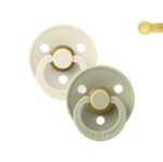Pack 2 Chupetes BIBS Round 0-6M | Ivory/Sage
