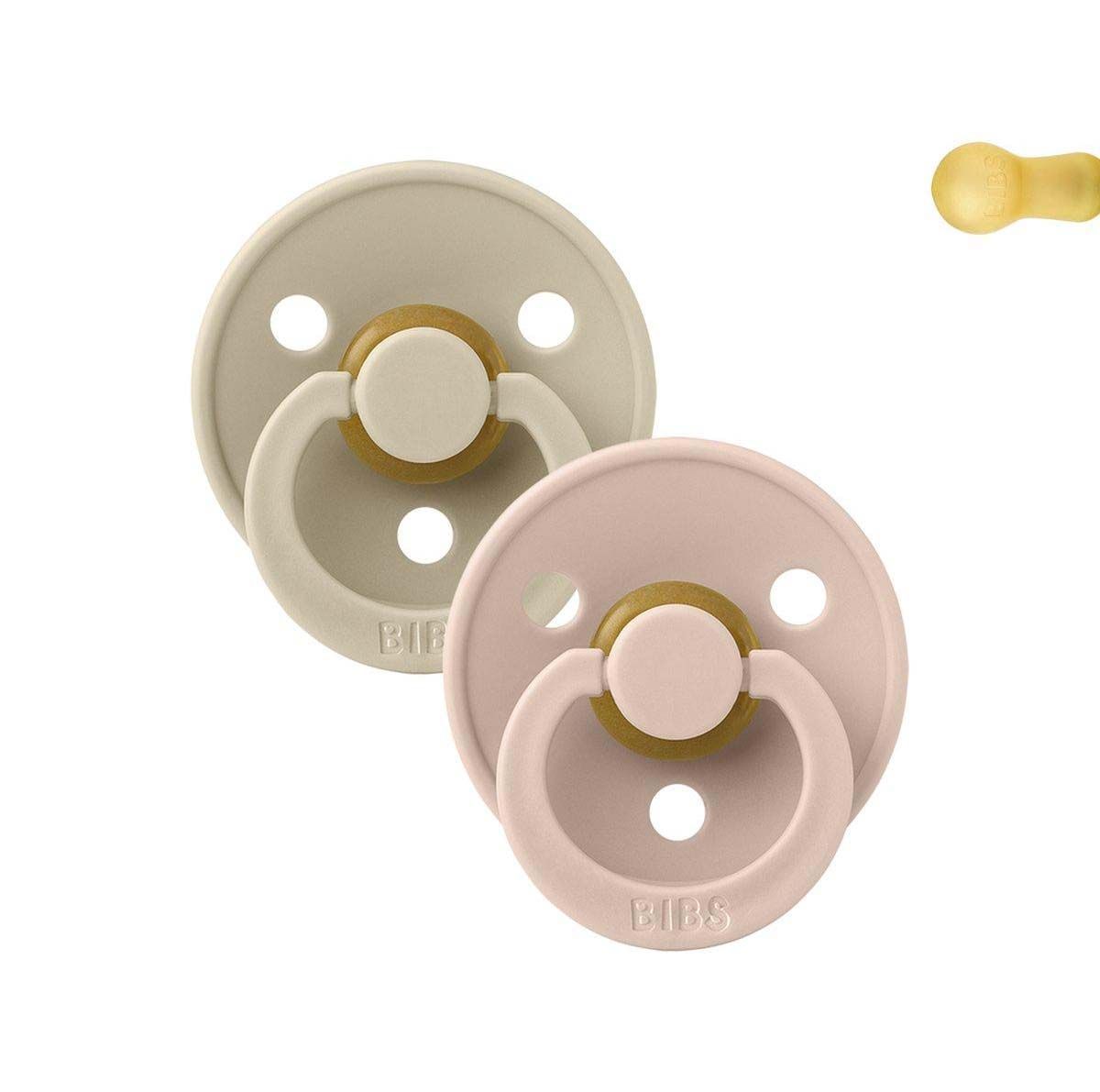 5338461663143051-LG_aafcb4ee24eb8bbc8505285a9a17c40a Pack 2 Chupetes BIBS Round 6-18M | Blush/Vanilla - Imagen 1