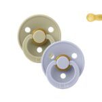 Pack 2 Chupetes BIBS Round 0-6M | Khaki/Dusty Blue