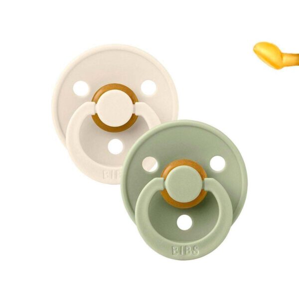 Pack 2 Chupetes BIBS Colour Anatómica 6-18M | Ivory/Sage