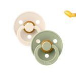 Pack 2 Chupetes BIBS Colour Anatómica 0-6M | Ivory/Sage