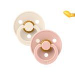 Pack 2 Chupetes BIBS Colour Anatómica 0-6M | Ivory/Blush