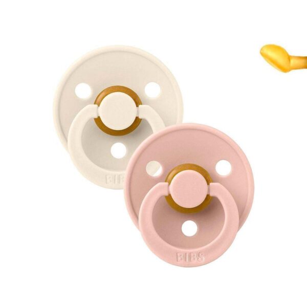 Pack 2 Chupetes BIBS Colour Anatómica 0-6M | Ivory/Blush