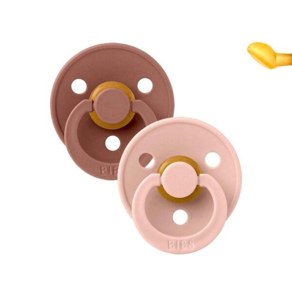 Pack 2 Chupetes BIBS Colour Anatómica 0-6M | Blush/Woodchuck