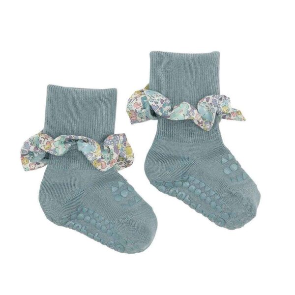 Calcetines Suela ANTIDESLIZANTES Bambú Liberty | DUSTY BLUE
