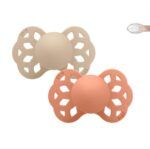 Pack 2 Chupetes BIBS Infinity Simétrica 0-6M | Vanilla/Peach