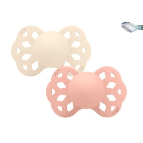 Pack 2 Chupetes BIBS Infinity Anatómica 6-18M | Ivory/Blush