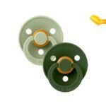 Pack 2 Chupetes BIBS Colour Anatómica 0-6M | Sage/Hunter Green