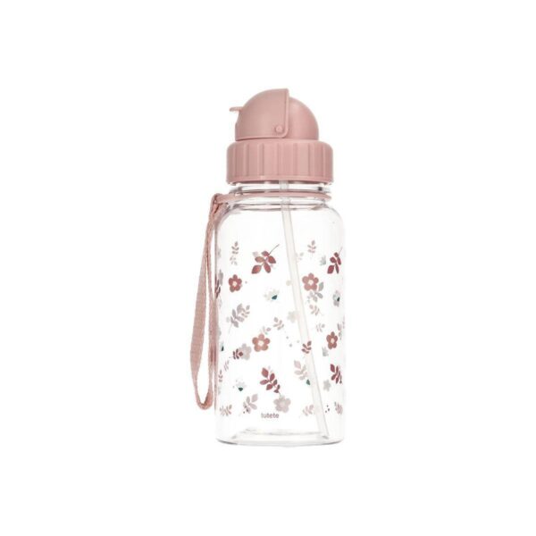 Botella infantil plástico | Leaves Pink