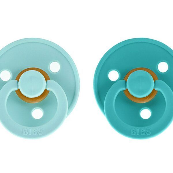 Pack 2 Chupetes BIBS 0-6M |  Baby Mint/Turquoise