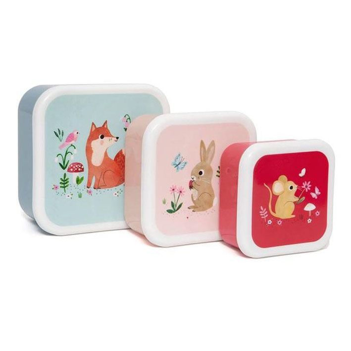 Set 3 Cajas Almuerzo | Woodland Stone Blue - Imagen 1