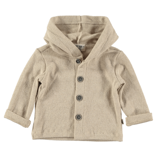Chaqueta capucha con botones | Beige
