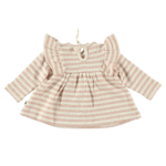 Vestido felpa rayas Baby | Rosa - Imagen 2