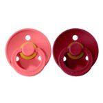 Pack 2 Chupetes BIBS - 6-18M Coral/Ruby