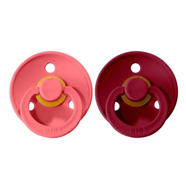 Pack 2 Chupetes BIBS - 6-18M Coral/Ruby
