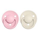 Pack 2 Chupetes BIBS  De Lux - 0-6M Ivory/Baby Pink