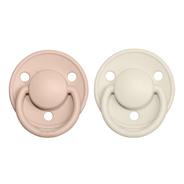 Pack 2 Chupetes BIBS  De Lux - 6-18M Ivory/Blush