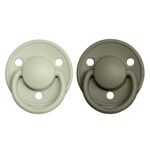 Pack 2 Chupetes BIBS  De Lux - 6-18M Sage/Hunter Green