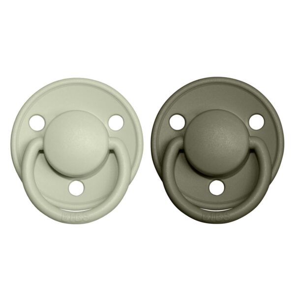 Pack 2 Chupetes BIBS  De Lux - 6-18M Sage/Hunter Green