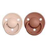 Pack 2 Chupetes BIBS  De Lux - 0-6M Woodchuck/Blush