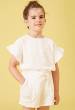 Shorts bambula STELLA blancos - Imagen 3