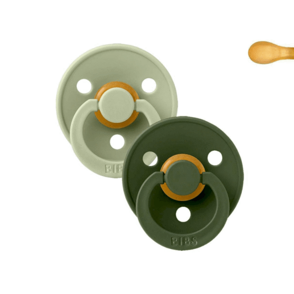 Pack 2 Chupetes BIBS Colour Simétrica 6-18M | Sage/ Hunter Green