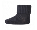 Calcetines canalé l LANA DE MERINO l GRIS OSCURO 497 - Imagen 2
